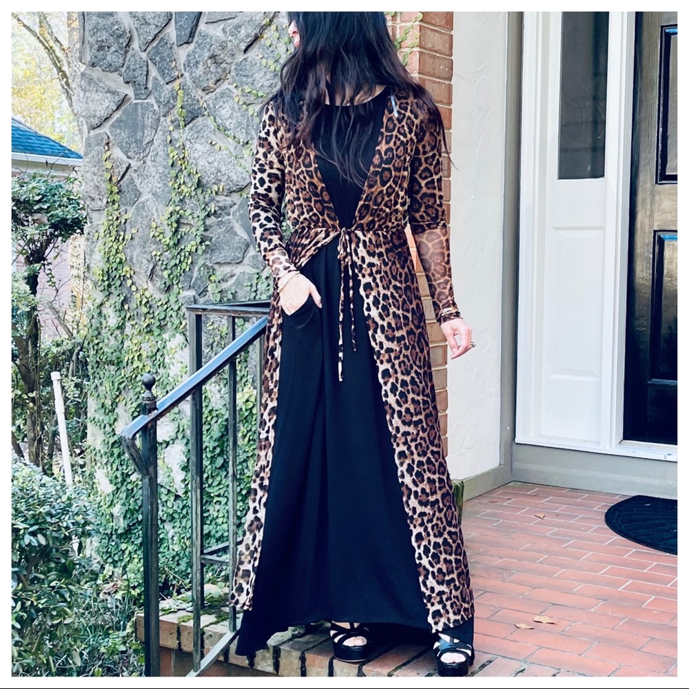 Fabulous Leopard print long kimono/duster - Picture 7 of 7